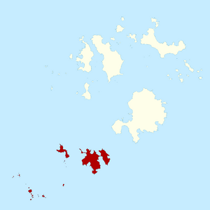 St Agne's Isles of Scilly UK parish locator map