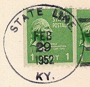 State Line KY Postmark(23 Feb 1957)