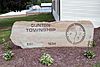 Stone sign, Clinton Township, Butler County, Pennsylvania.jpg