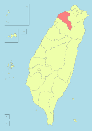 Location of Taoyuan City