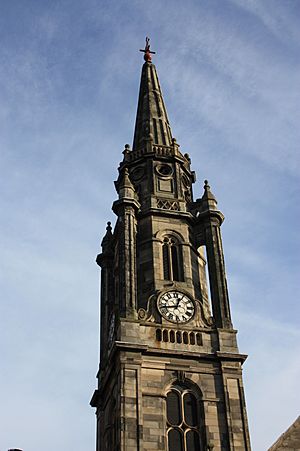 The spire of Tron Kirk in Edinburgh