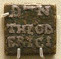 Theodoric bronze weight inlaid with silver issued by prefect Catulinus Rome 493 526
