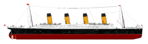 Titanic Starboard View 1912