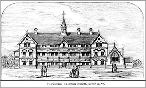 Toowoomba Grammar School, sketch prior to construction, 1875