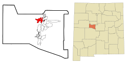 Location of Los Lunas, New Mexico