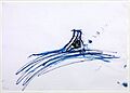 Alison Wilding Untitled (Angry Drawing IV) 1988 Charcoal Oil Crayon Gouache on paper 420 × 593 mm