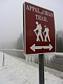 Appalachian Trail winter sign