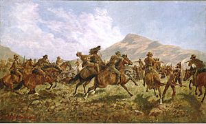 Australians and New Zealanders at Klerksdorp 24 March 1901 by Charles Hammond