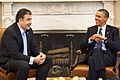 Barack Obama and Mikheil Saakashvili in the Oval Office - 2012
