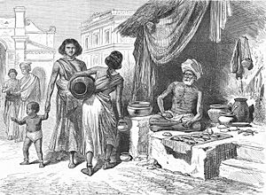 Bazaar at Madras, from The Graphic, 1875
