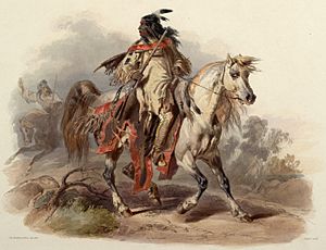 Bodmer -- Blackfoot Indian, 1840-1843