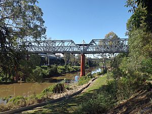 Bremer River Rail Bridge at North Ipswich, Queensland