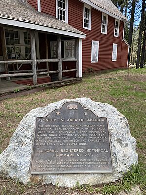 California Historical Landmark 723 Pioneer Ski Area of America Plumas County