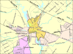 Census Bureau map of Mays Landing, New Jersey