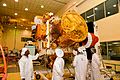 Chandrayaan-2 orbiter in clean-room being integrated with payloads