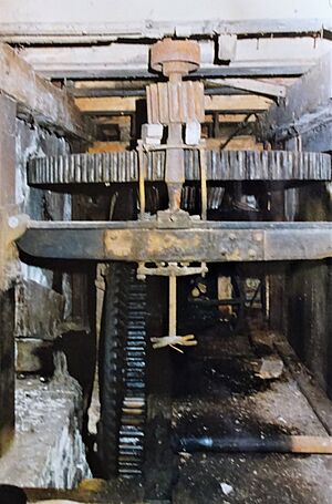 Coldstream Mill's millstone drive gear, Beith, Scotland