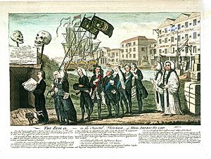 Death of the Stamp Act in color