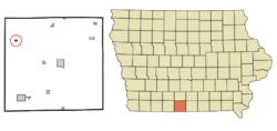 Location of Grand River, Iowa