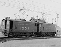 Detroit Publishing - Engine, locomotive, 1500 h.p., St. Clair tunnel, Port Huron, Mich.