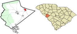 Location in Edgefield County, South Carolina