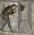 Edward Burne-Jones - Tile Design - Theseus and the Minotaur in the Labyrinth - Google Art Project