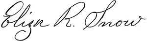 Signature of Eliza R. Snow