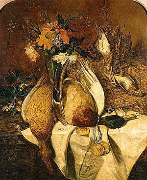 Emily Coppin Stannard - Still Life with Mallard Snipes and Gold Medals