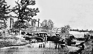 First Bridge Over Cane Island Creek circa 1895