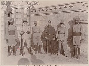 German and Indian troops, Boxer Rebellion, China, 1900