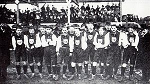 German national team at its first official international match in 1908