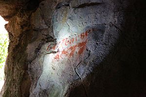 Graffiti in Painter's Cave Gibraltar
