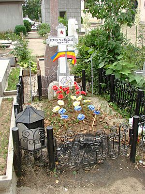Grave of Nicolae Ceausescu - Ghencea Civil Cemetery - Bucharest - Romania