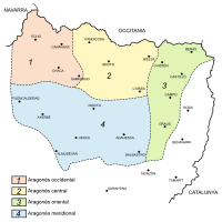 Grupos de parlas de l'aragonés