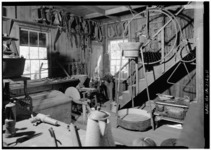 INTERIOR, STAIRCASE - Woodside Store, Kings Mountain Road, Woodside, San Mateo County, CA HABS CAL,41-WOOD,4-11