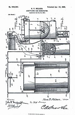 Illustration US Patent 648283 Acetyline Gas Generator