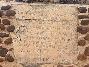 Inscription on Vancouver Monument