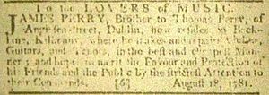 James Perry ad 1781