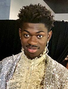 Lil Nas X back stage at the MTV Video Music Awards 2019 (cropped)