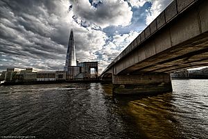 South London's emergence was a result of the existence and location of London Bridge