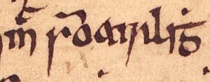 Mac Somhairle (Oxford Bodleian Library MS Rawlinson B 489, folio 67r)