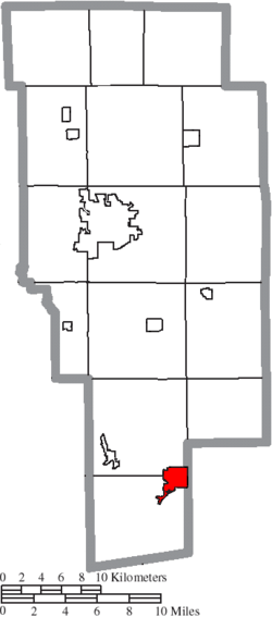 Location of Loudonville in Ashland County