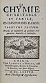 Marie Meurdrac 1687 Chymie Dames title page