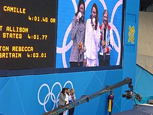Medallistas de los 400m libre femenino en Londres 2012