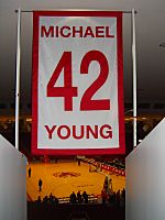Michael Young UH retired number