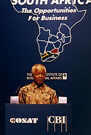 Nelson Mandela at the 'South Africa The opportunity for business' conference, Chatham House.