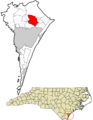 New Hanover County North Carolina incorporated and unincorporated areas Murraysville highlighted