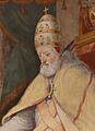 Orazio samacchini, Ottone I restituisce i territori della Chiesa a papa Agapito II, 1564-65, 03 (Papa Agapito II)