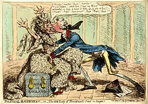 Political-ravishment, or the old lady of Threadneedle-Street in danger! (BM 1851,0901.869)