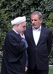 President Rouhani and VP Jahangiri in Saadabad Palace 03