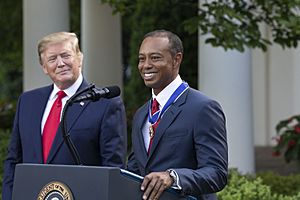 President Trump Presents the Medal of Freedom to Tiger Woods (47796274401)